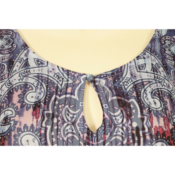 Unity World Wear Womens Sublimation Shirt S Small Blue Lace 3/4 Sleeve Colorful - Picture 4 of 10